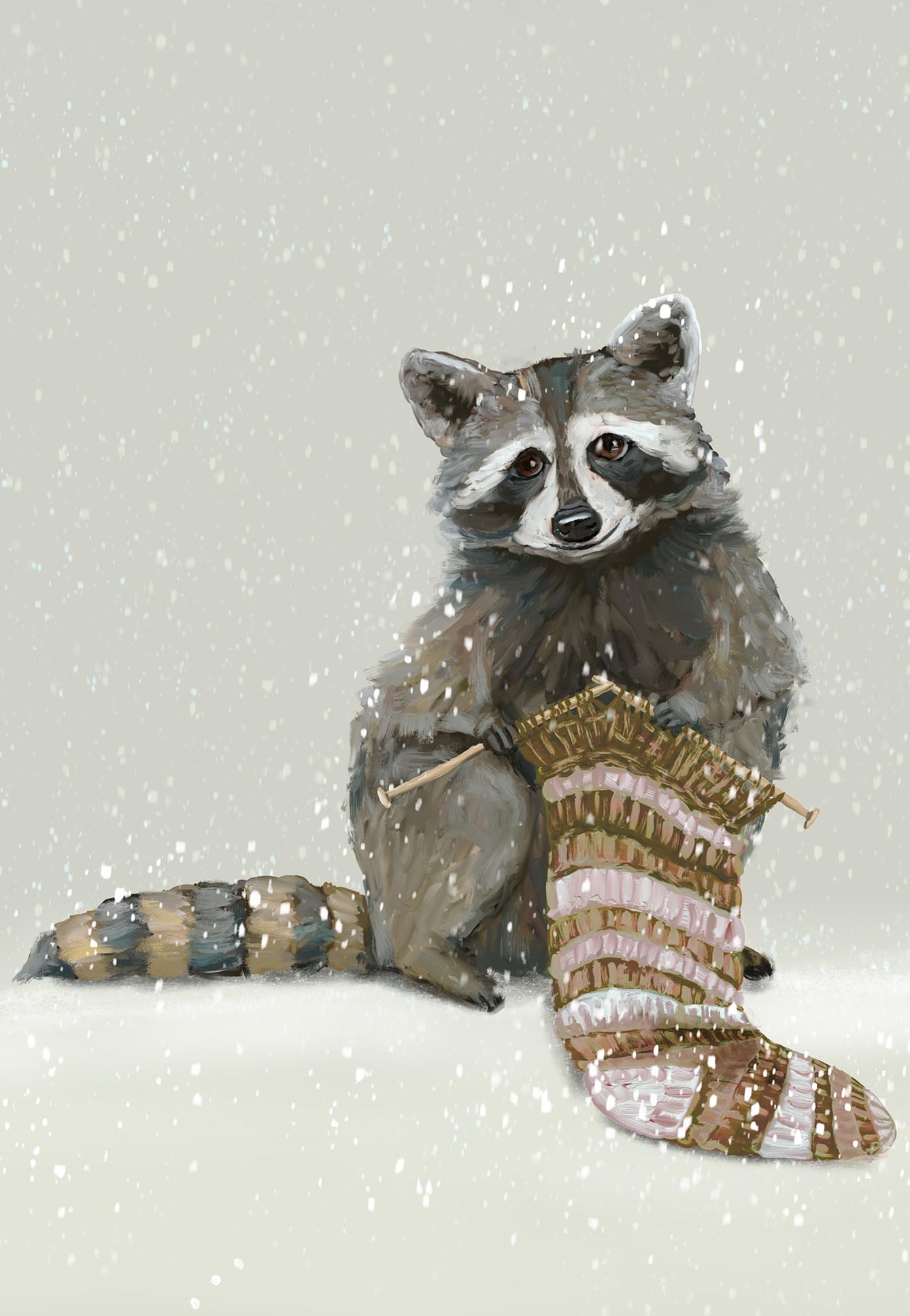 Knitting Raccoon